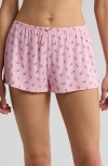 Florence By Mills Relaxed Fit Pajama Shorts In Pink Floral