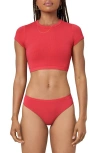Florence By Mills Rib Baby T-shirt In Scarlet