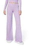 Florence By Mills Rib Print Pants In Millie Lavender Holly