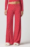 Florence By Mills Rib Print Pants In Pink
