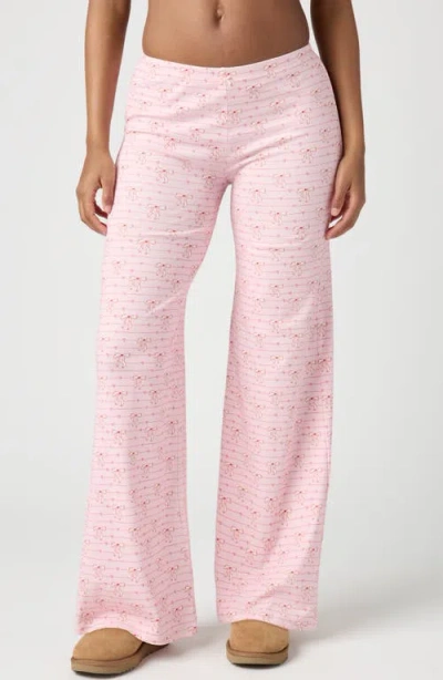 Florence By Mills Rib Print Pants In Pink