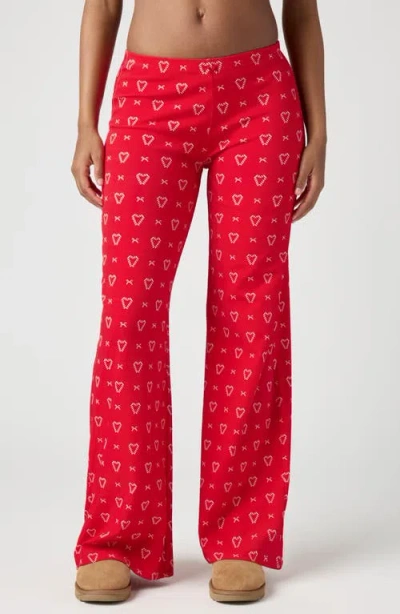 Florence By Mills Rib Print Pants In Red