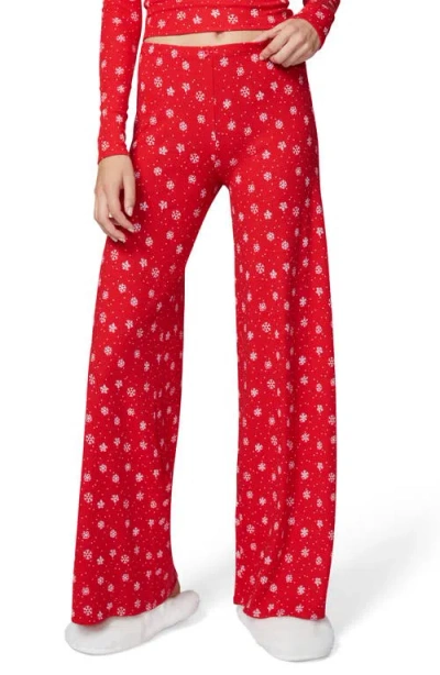 Florence By Mills Rib Print Pants In Scarlet Snow