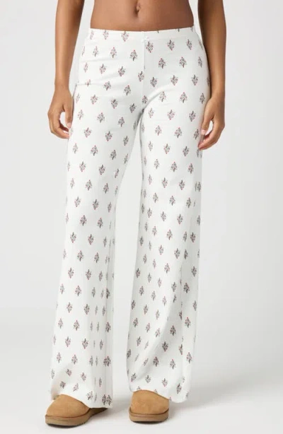 Florence By Mills Rib Print Pants In White