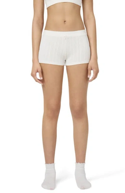 Florence By Mills Ribbed Shorts In Jet Stream