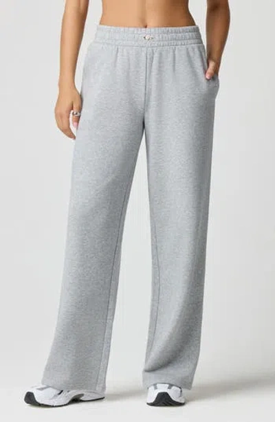 Florence By Mills Rosette Wide Leg Sweatpants In Gray