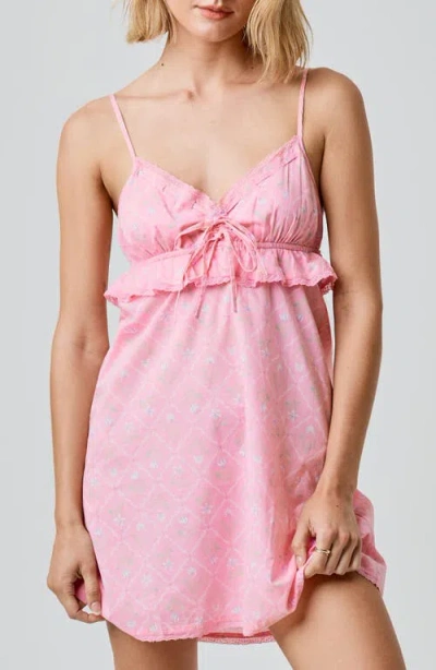 Florence By Mills Ruffle Lace Trim Cotton Mini Sundress