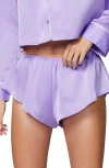 Florence By Mills Satin Shorts In Millie Lavender