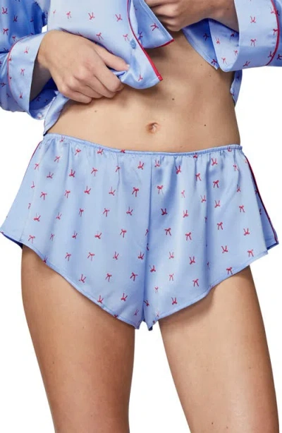 Florence By Mills Satin Shorts In Windsurfer Ribn