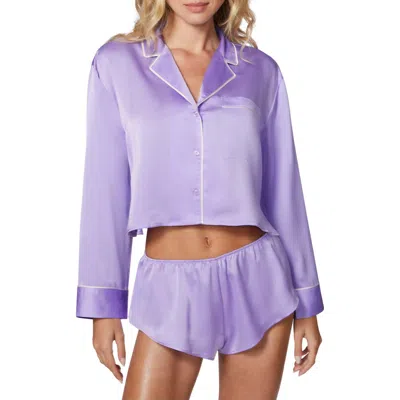 Florence By Mills Satin Sleep Crop Pajama Top