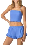 Florence By Mills Scallop Crop Camisole In Multi