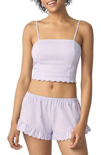 Florence By Mills Scallop Crop Camisole In Purple
