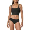 Florence By Mills Scoop Crop Rib Tank In Black