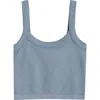 Florence By Mills Scoop Crop Rib Tank In Grisaille