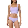 Florence By Mills Scoop Crop Rib Tank In Millie Lavender