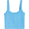 Florence By Mills Scoop Crop Rib Tank In Blue