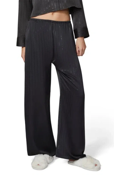 Florence By Mills Shine Satin Pants In Black