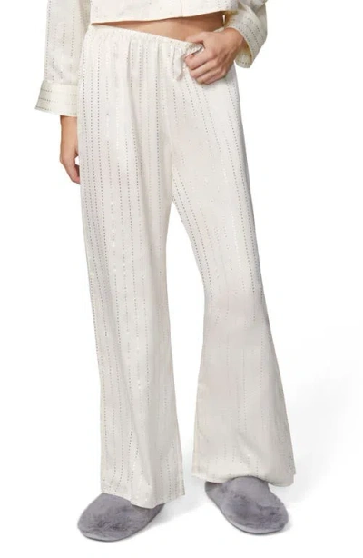 Florence By Mills Shine Satin Pants In Jet Stream