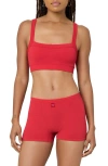 Florence By Mills Shorty Shorts In Scarlet
