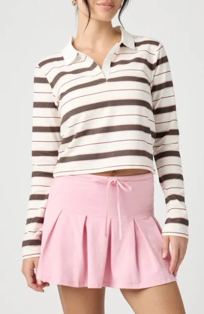 Florence By Mills Shrunken Polo T-shirt In Jstrm Br Bon St