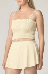 Florence By Mills Smocked Crop Camisole In Neutral