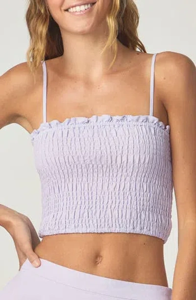 Florence By Mills Smocked Crop Camisole In Purple