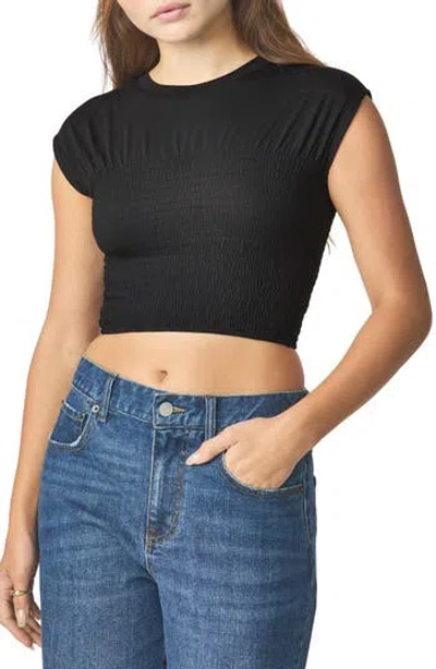 Florence By Mills Smocked Hem T-shirt In Black