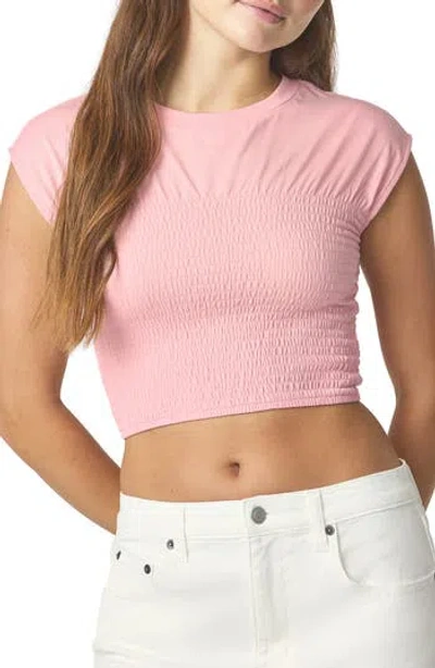 Florence By Mills Smocked Hem T-shirt In Pink