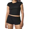 Florence By Mills Smocked Short Sleeve T-shirt In Black