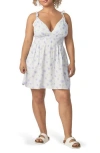 Florence By Mills Smocked Waist Mini Sundress In Gray