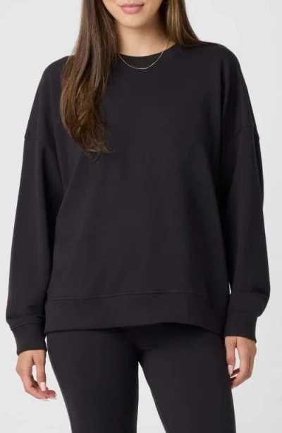 Florence By Mills Sporty Terry Crew Sweatshirt In Black