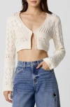 Florence By Mills Stars Hollow Open Stitch Crop Cardigan In White