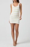 Florence By Mills Stripe Pointelle Stitch Minidress