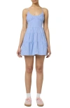 Florence By Mills Stripe Tiered Minidress In Wind C Stripe