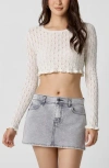 Florence By Mills Sweet As Honeycomb Crop Sweater In White