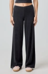 Florence By Mills Terry Cloth Wide Leg Pants In Black