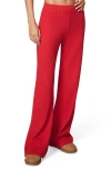 Florence By Mills Thermal Wide Leg Pants In Scarlet