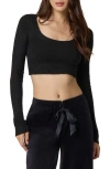 Florence By Mills Tie Back Crop Sweater In Black