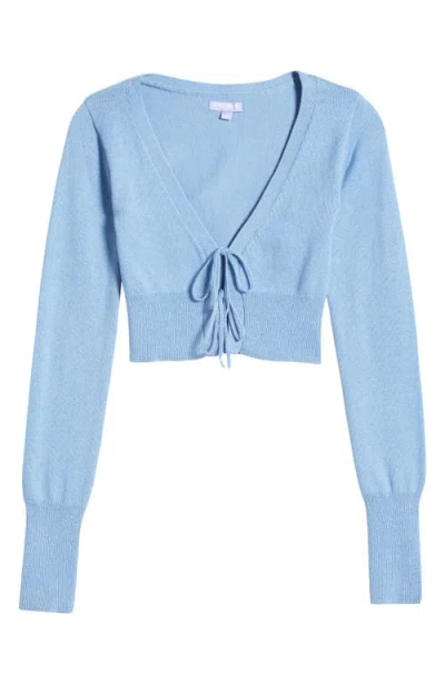 Florence By Mills Tie Front Crop Cardigan In Endless Sky
