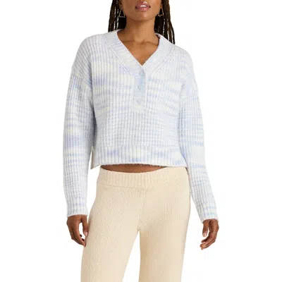 Florence By Mills V-neck Crop Sweater In Halogen Blue