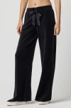 Florence By Mills Velour Wide Leg Pants In Black