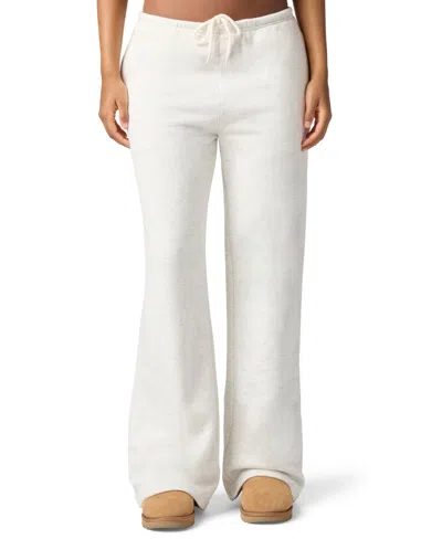 Florence By Mills Wide Leg Jersey Rib Sweatpants In White