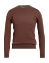 Florence Cashmere Man Sweater Brown Size 36 Wool, Cashmere, Silk, Nylon In Brown
