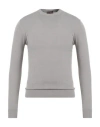Florence Cashmere Man Sweater Light Grey Size 36 Wool, Cashmere, Cotton, Nylon, Elastane In Gray