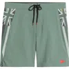 Florence Cordura Airtex Pro Hawaii Camo Water Repellent Board Shorts In Green