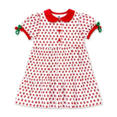 Florence Eiseman Kids'  Apple Print Dress With Apples In Red