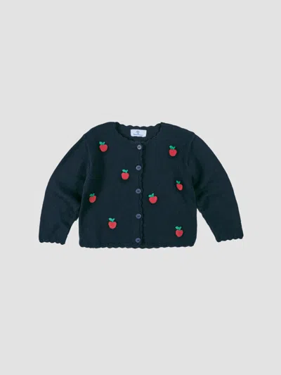 Florence Eiseman Baby Girl's & Little Girl's Apple Embroidered Sweater In Navy Blue