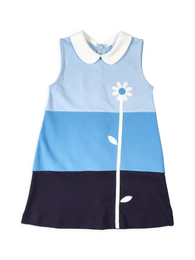Florence Eiseman Baby Girl's, Little Girl's & Girl's Colorblcoked Cotton Sleeveless Dress In Blue