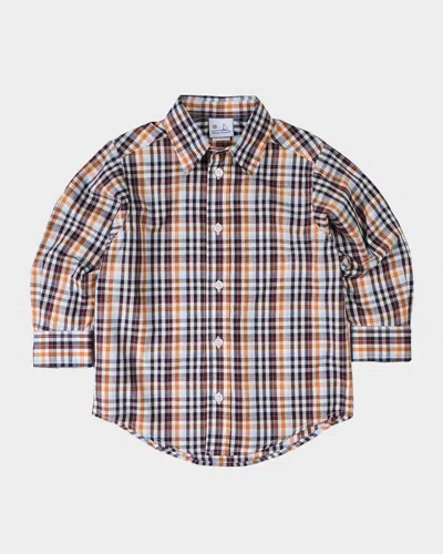 Florence Eiseman Kids' Boy's Plaid Button-front Shirt In Multi