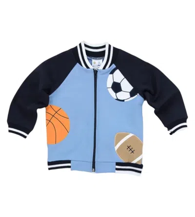 Florence Eiseman Kids' Boys' French Terry Jacket With Sport In Blue Navy